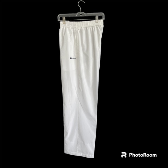 Menlow Other - Wenlow Mens wide leg white sports pant